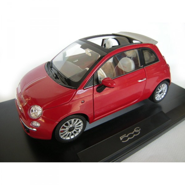 Modèle réduit : Voiture citadine 1/24 : Fiat 500 rouge - Mondo-51125-Rouge