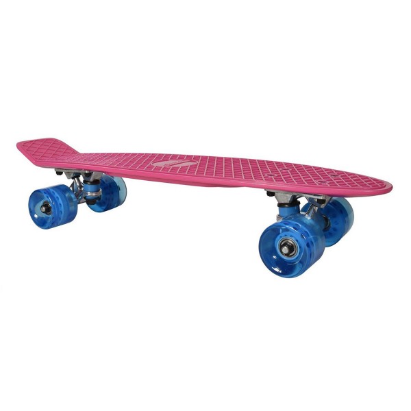 Skate vintage rose roues bleues - Moovngo-MNG48-6