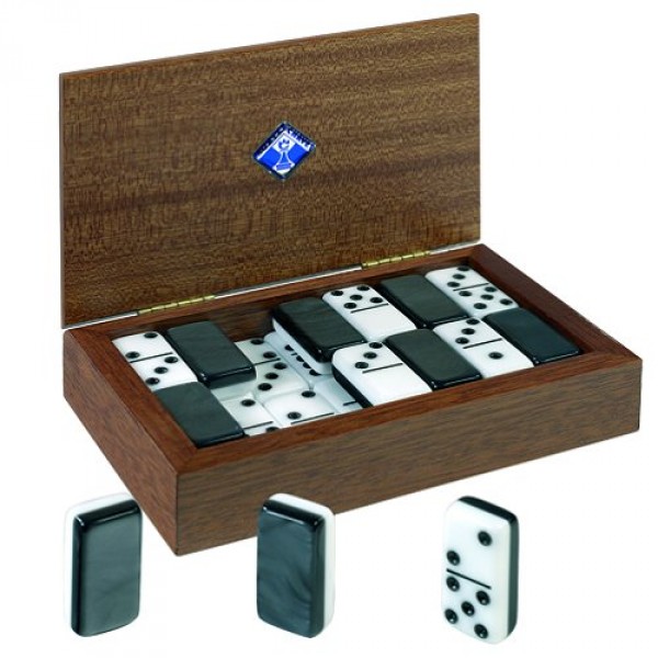 Jeu de dominos : Coffret acajou dominos nacrés - Morize-MO1518