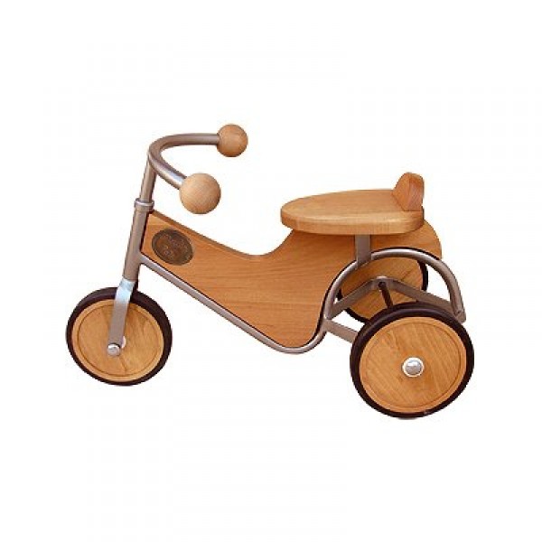 Tricycle Les bolides : Porteur en bois massif  - MoulinRoty-720801