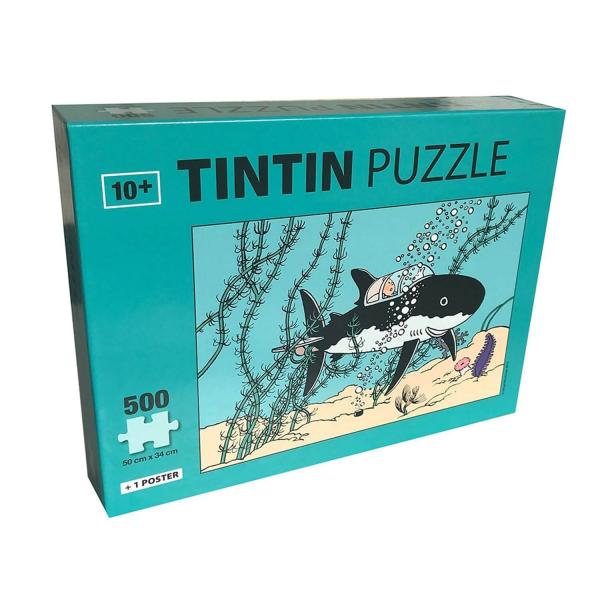 500 pieces puzzle: Tintin: Shark submarine - Moulinsart-81548