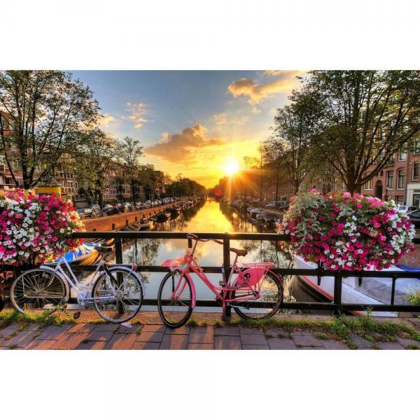 Puzzle 1000 pièces : Coucher de soleil à Amsterdam - Broccoli-76302