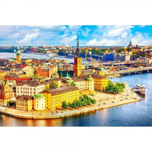 Puzzle 1000 pièces : L'île du Vieux Centre Stockholm - Broccoli-76308