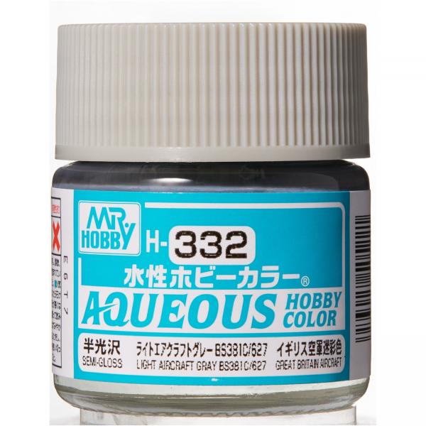 Mr Hobby -Gunze Aqueous Hobby Colors (10 ml) Light Aircraft Gray BS381C/627  - H-332