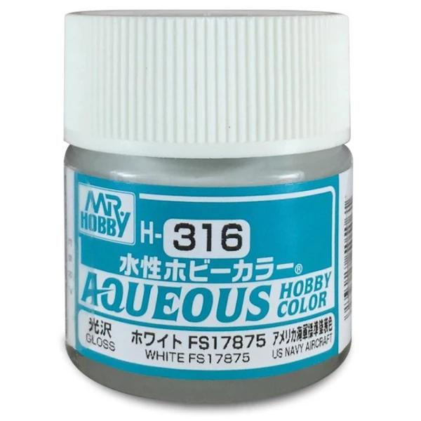 Mr Hobby -Gunze Aqueous Hobby Colors (10 ml) White FS 17875  - H-316