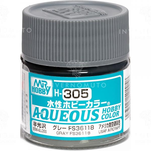 Mr Hobby -Gunze Aqueous Hobby Colors (10 ml) Gray FS 36118  - H-305