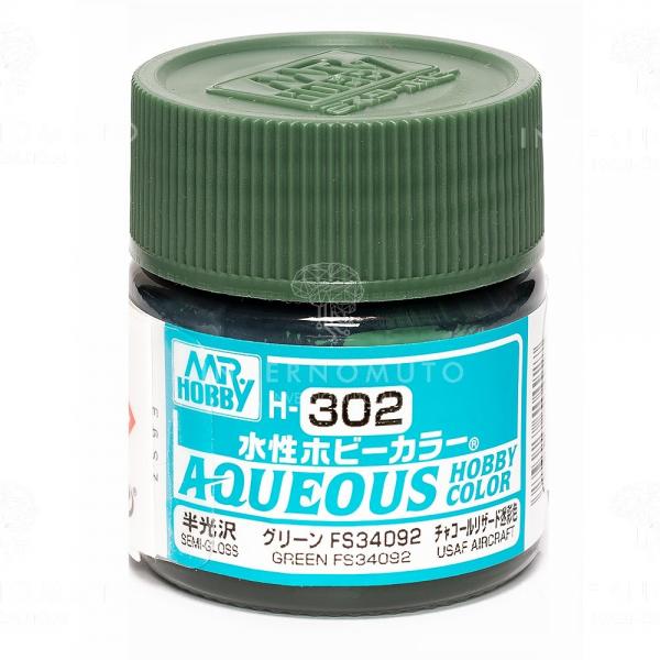 Mr Hobby -Gunze Aqueous Hobby Colors (10 ml) Green FS 34092  - H-302