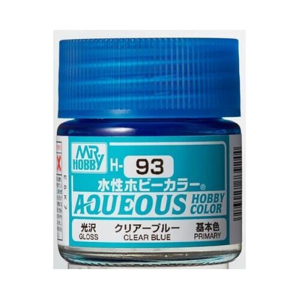 Mr Hobby -Gunze Aqueous Hobby Colors (10 ml) Clear Blue  - H-093