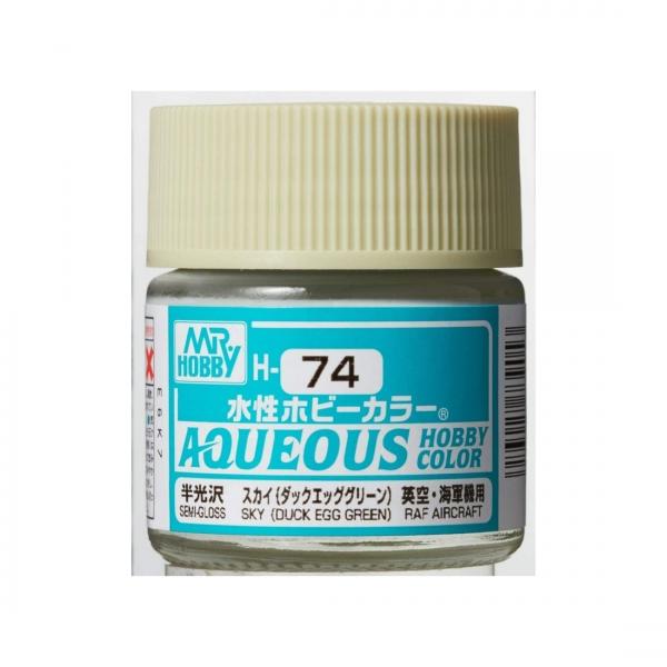 Mr Hobby -Gunze Aqueous Hobby Colors (10 ml) Sky (Duck Egg Green)  - H-074