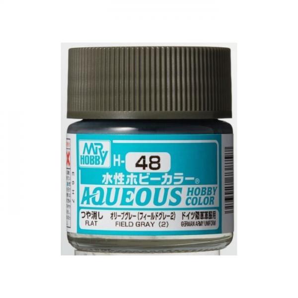 Mr Hobby -Gunze Aqueous Hobby Colors (10 ml) Field Gray (2)  - H-048