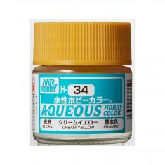 Mr Hobby -Gunze Aqueous Hobby Colors (10 ml) Cream Yellow 