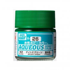 Mr Hobby -Gunze Aqueous Hobby Colors (10 ml) Brigth Green 