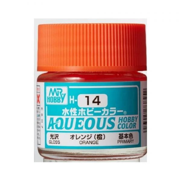 Mr Hobby -Gunze Aqueous Hobby Colors (10 ml) Orange  - H-014