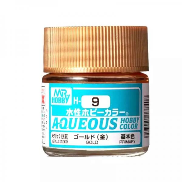 Mr Hobby -Gunze Aqueous Hobby Colors (10 ml) Gold  - H-009