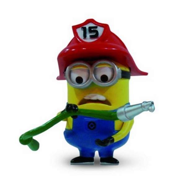 Figurine Moi, Moche et Méchant 2 - 5 cm : Minion Pompier - MTW-25078-Fireman