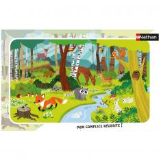 15-piece frame puzzle: Forest animals