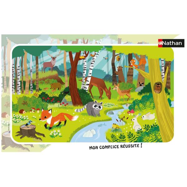 15-piece frame puzzle: Forest animals - Nathan-Ravensburger-86011