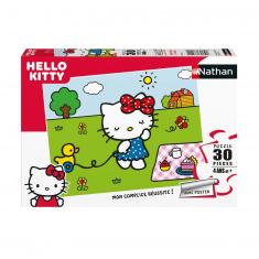 Puzzle de 30 piezas: Hello Kitty en el jardín