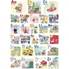 Puzzle 1000 pièces : L'abécédaire de Babar