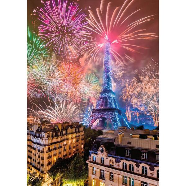 Puzzle 1500 piezas: Fuegos artificiales del 14 de julio en París, Loïc Lagarde - Nathan-Ravensburger-87366