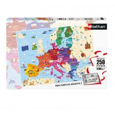250 pieces puzzle: Map of Europe