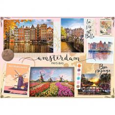 Puzzle de 1500 piezas: Colección Urban - Vacaciones en Ámsterdam