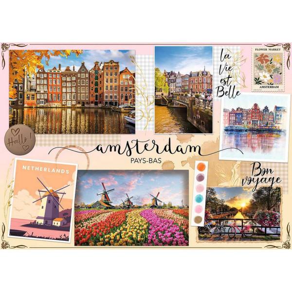 Puzzle de 1500 piezas: Colección Urban - Vacaciones en Ámsterdam - Nathan-12001098