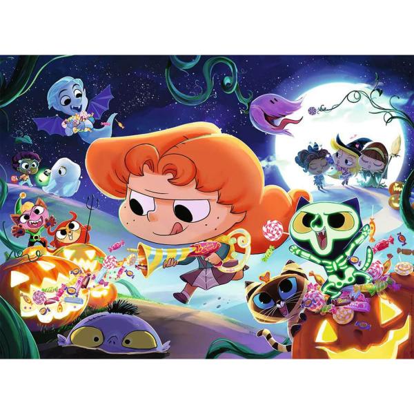 250-teiliges Puzzle: Halloween mit Mortelle Adèle - Nathan-Ravensburger-86199