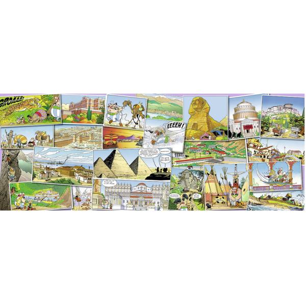 1000 pieces panoramic jigsaw puzzle: Asterix's travels - Nathan-87478