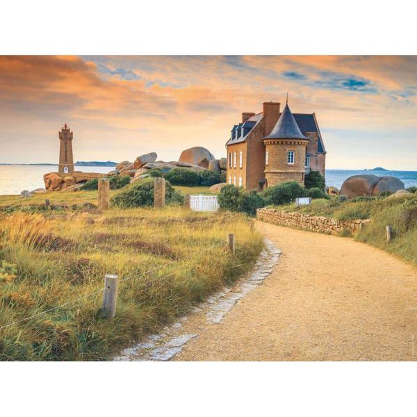 500 piece puzzle: Towards the Ploumanac'h lighthouse, Brittany - Nathan-Ravensburger-87246