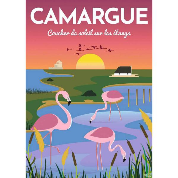 1000 piece puzzle: Poster of the Camargue, Louis the Poster - Nathan-Ravensburger-87827