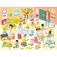 30 piece puzzle: A day at school