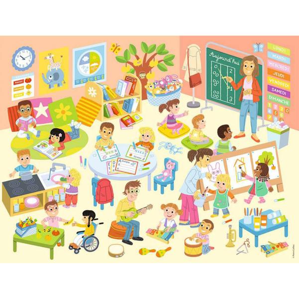 30 piece puzzle: A day at school - Nathan-Ravensburger-86217