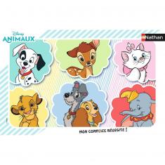 Puzzle cadre 15 pièces :  Disney Animaux : Portraits des animaux 