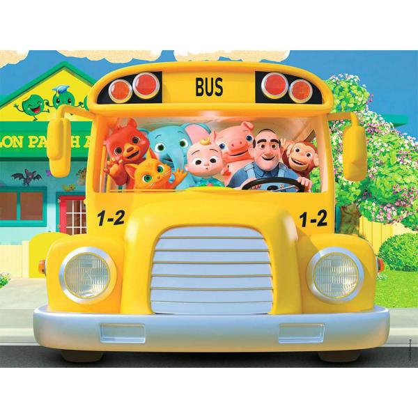 Puzzle 30 pièces : Cocomelon: Dans le bus de Cocomelon - Nathan-Ravensburger-86156
