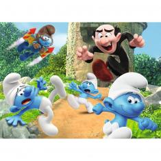 45 piece Puzzle : The Smurfs: Pursuit