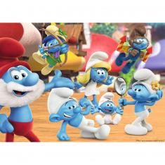 60 pieces Puzzle : The Smurfs reunited