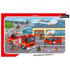 Puzzle Cadre 15 pièces : Les pompiers