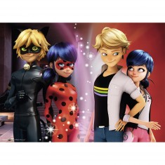 100 pieces puzzle: Miraculous Adrien and Marinette