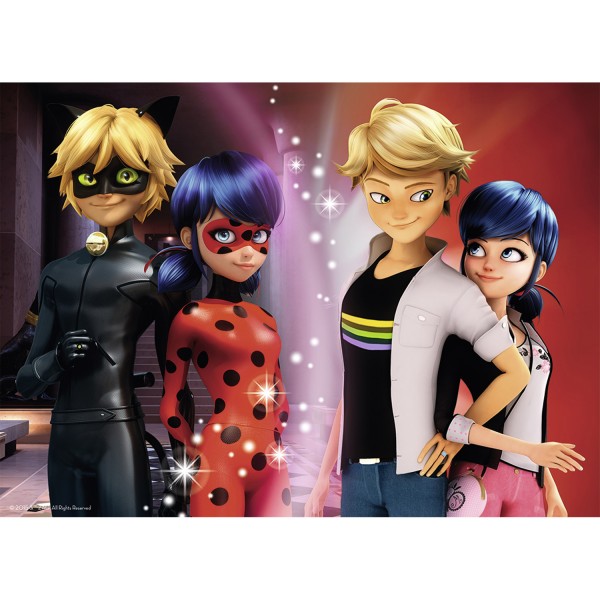 100 pieces puzzle: Miraculous Adrien and Marinette - Nathan-Ravensburger-86743