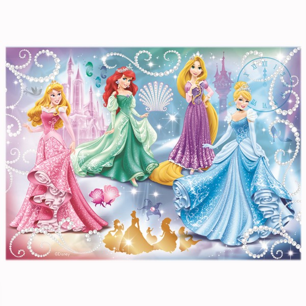 100 pieces puzzle: Sparkling princesses - Nathan-Ravensburger-86720