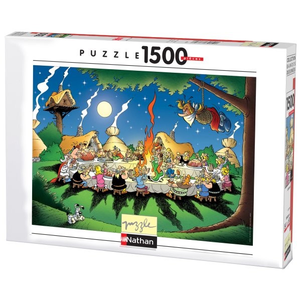1500 pieces puzzle - Asterix and Obelix: The banquet - Nathan-Ravensburger-877379