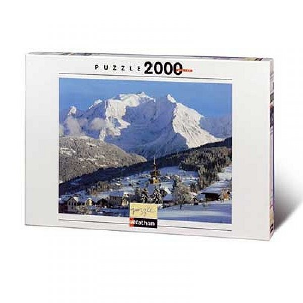 Puzzle 2000 pièces - Vue du Mont Blanc - Nathan-Ravensburger-87856