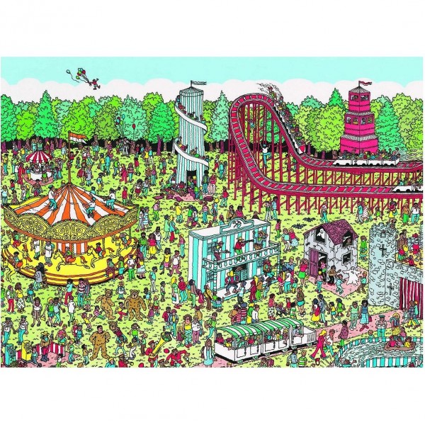 500 pieces puzzle: Where's Charlie? : At the fair - Nathan-Ravensburger-87114