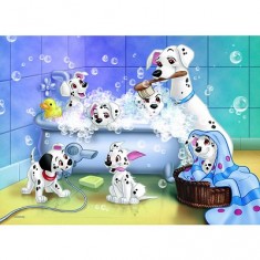 60 pieces Puzzle - 101 Dalmatians: All in the bath
