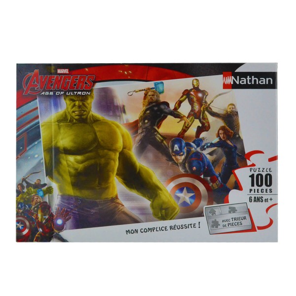Puzzle 100 pièces : Hulk et les Avengers - Nathan-Ravensburger-86730