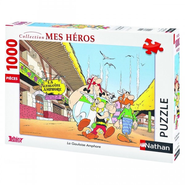 Puzzle Nathan 1000 Pièces – Astérix Et Cléopâtre – 70 X 50 Cm – Dès 12 Ans – FSC, Finition Anti-reflets – Collection Mes Héros