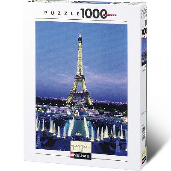 Puzzle 1000 pièces - La Tour Eiffel vue du Trocadéro - Nathan-Ravensburger-87505