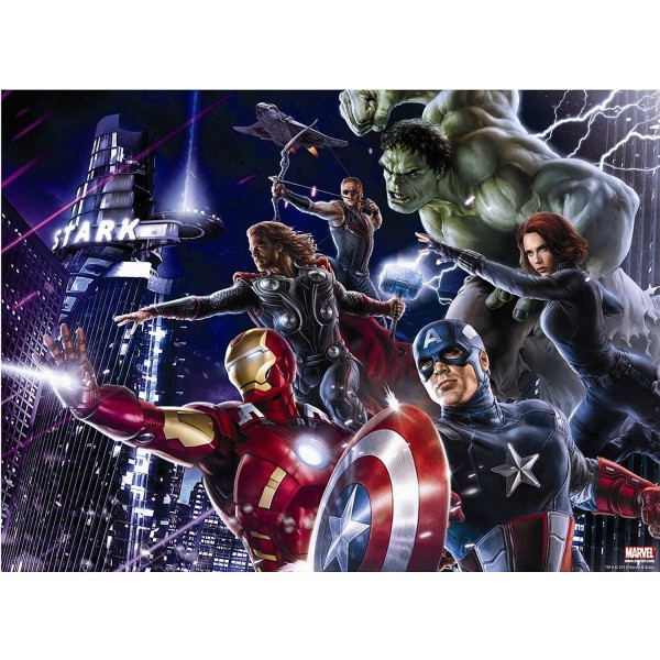 Puzzle 250 pièces : Les Avengers au combat - Nathan-Ravensburger-86911
