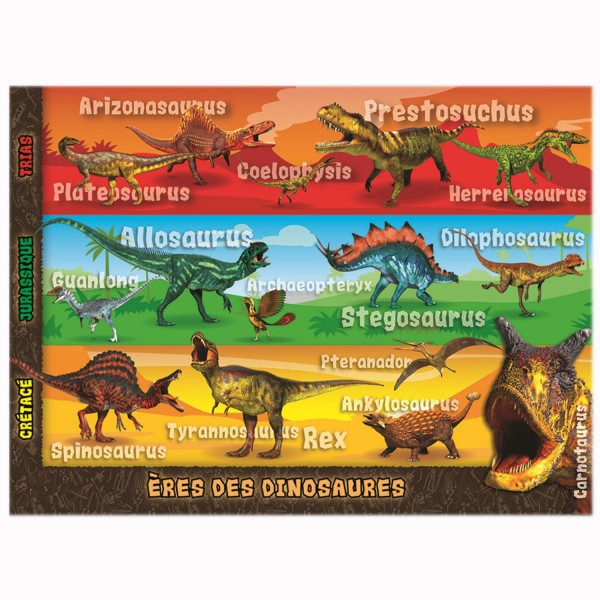 Puzzle de 250 pièces XXL : L'ère des dinosaures - Nathan-Ravensburger-86926